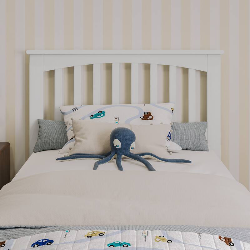 Everett Platform Bed with Panel Footboard and Twin Trundle