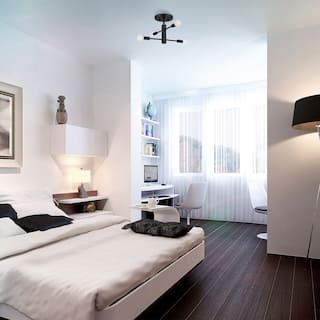 Arlo 14.25 in. 4-Light Matte Black Minimalist Semi Flush Mount with Bare Bulbs for Dining Rooms - 9