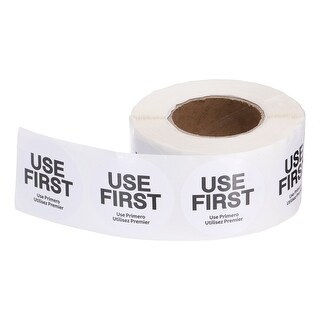 Used First Sticker Label Adhesive USE FIRST Label Stickers, Circle Use First Stickers Inventory ...