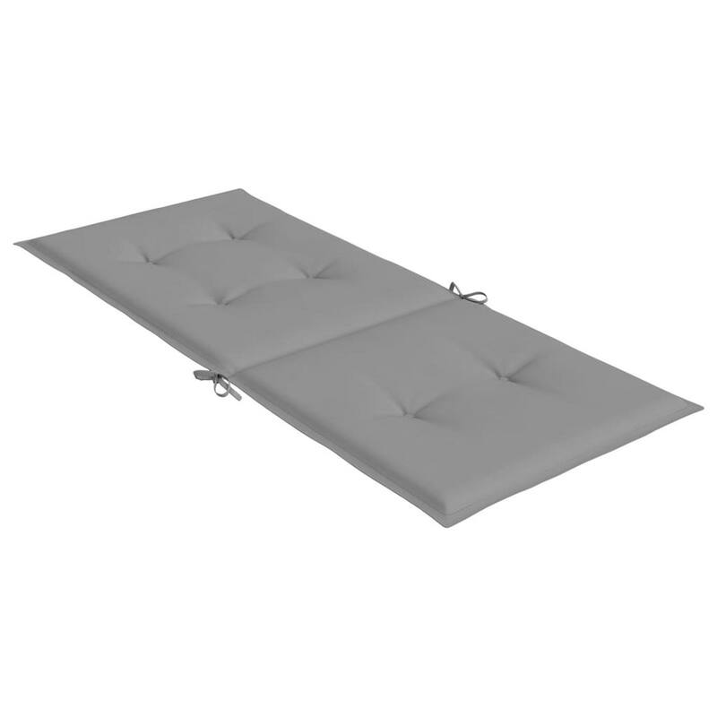 Zia 6pc Outdoor Highback Cushion for Chair, Tufted Gray Fabric 47 Inch