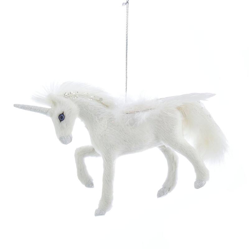 White Winged Pegasus Christmas Holiday Ornament 6.25 Inches
