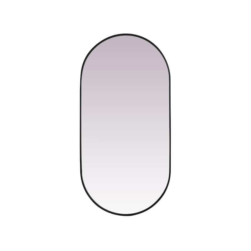 Elegant Lighting MR2A3060 Asha 30" W x 60" H Oval Framed Bathroom - Black
