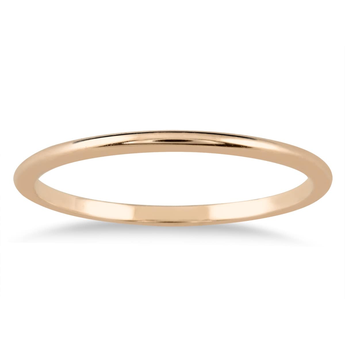 Marquee 1mm Domed Wedding Band in 14K Pink Gold
