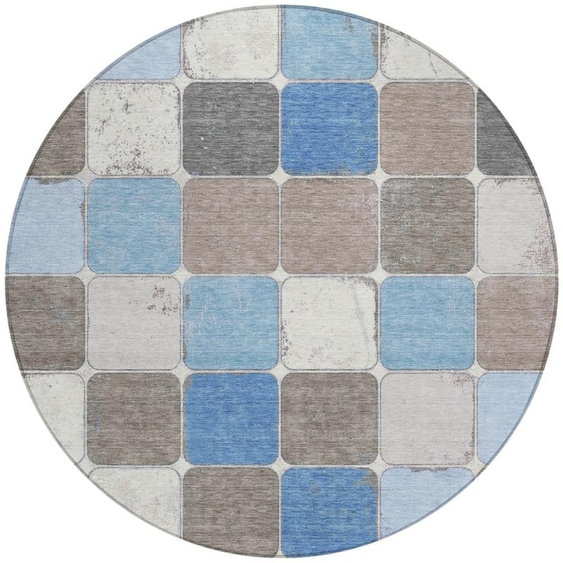 HomeRoots Geometric Transitional Rectangle Outdoor Rug