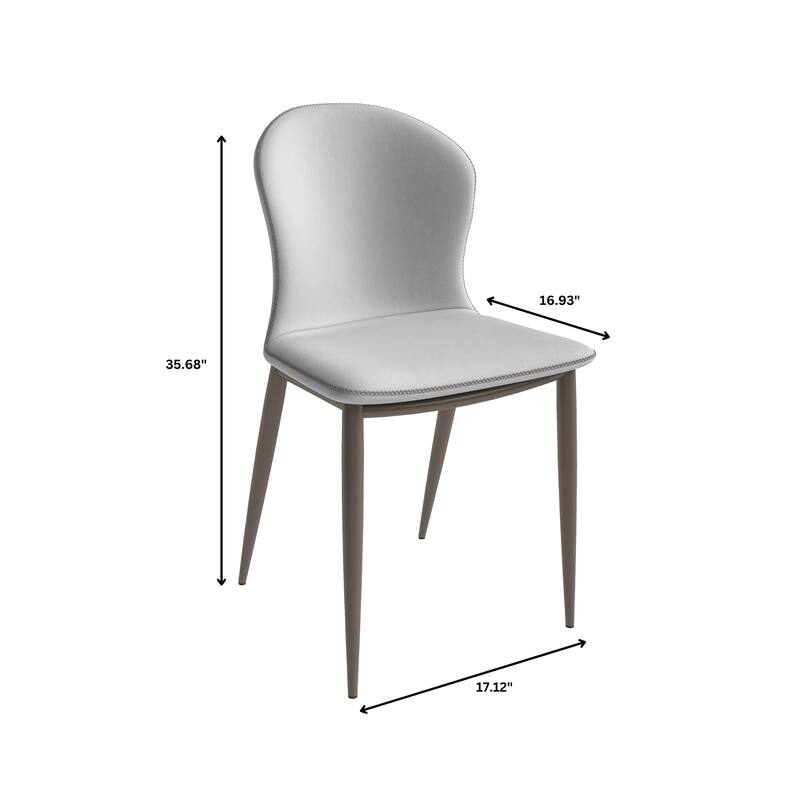 Mosaic Modern Upholstered in Fabric Dining Chair With Metal Legs Set of 4