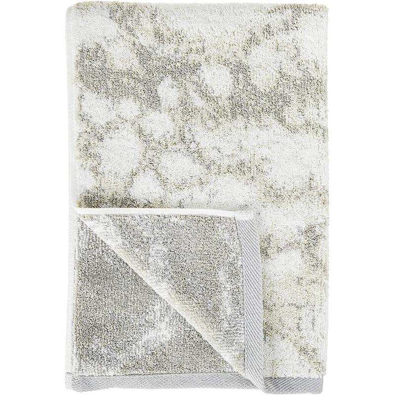 Violet Linen Marble Pattern, 100% Cotton Highly Absorbent Jacquard Fashion Towel, 20" by 30", Grey, Hand Towels, Set of 2