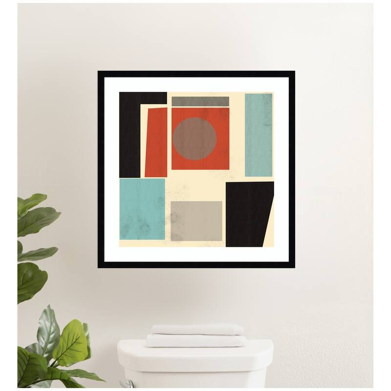 Kate and Laurel Geometric Harmony by THE MIUUS STUDIO Framed Wall Art Print