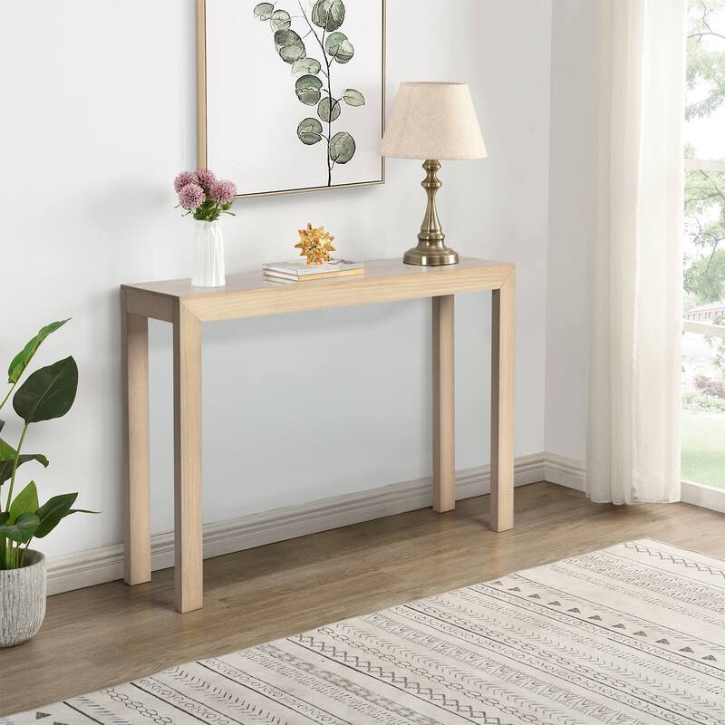 Pinewood Entryway Table Console with Sturdy Surface 220 lbs - 46.1 x 11.8 x 31.9 in