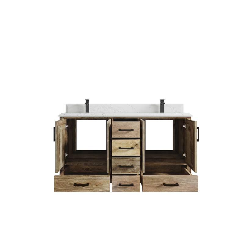 Willow Collections 60 in. W x 22 in. D Malibu Mango Double Sink Bathroom Vanity with Countertop