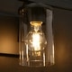 preview thumbnail 49 of 52, Fora Modern Farmhouse 3/4-Light Bathroom Vanity Lights Glass Wall Sconces