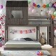preview thumbnail 2 of 10, Wooden Twin Over Full Bunk Bed, Loft Bed with Playhouse, Farmhouse, Ladder and Guardrails