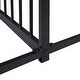 preview thumbnail 10 of 18, Twin Size House Platform Kids Beds Frame with Guardrails, Two Shared Beds for Bedroom, Safety Guaranteed, Easy Assembly, Black