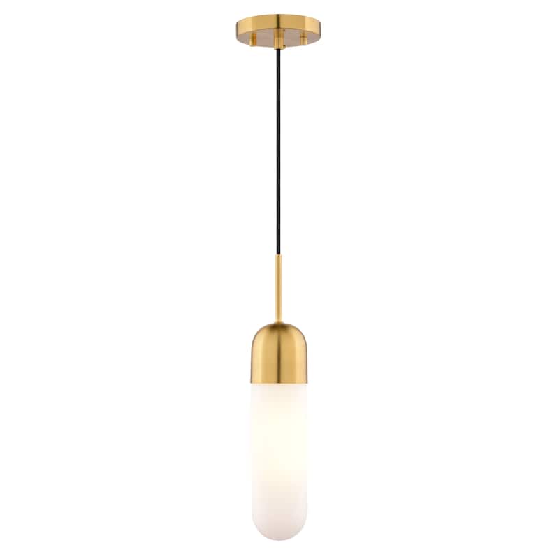 Thalia Contemporary Mini Pendant Ceiling Light White Pill Glass