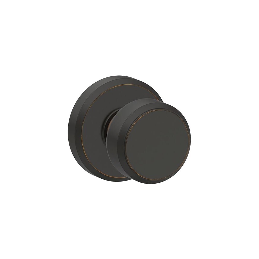 Schlage F10-BWE-GSN Bowery Passage Door Knob with Decorative Greyson Rose from t Satin Chrome