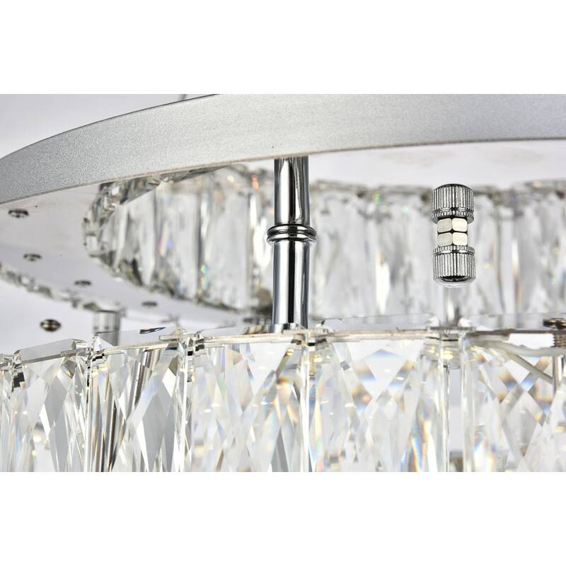 Monroe Collection Flush mount D17.7" H5.1" Chrome Finish