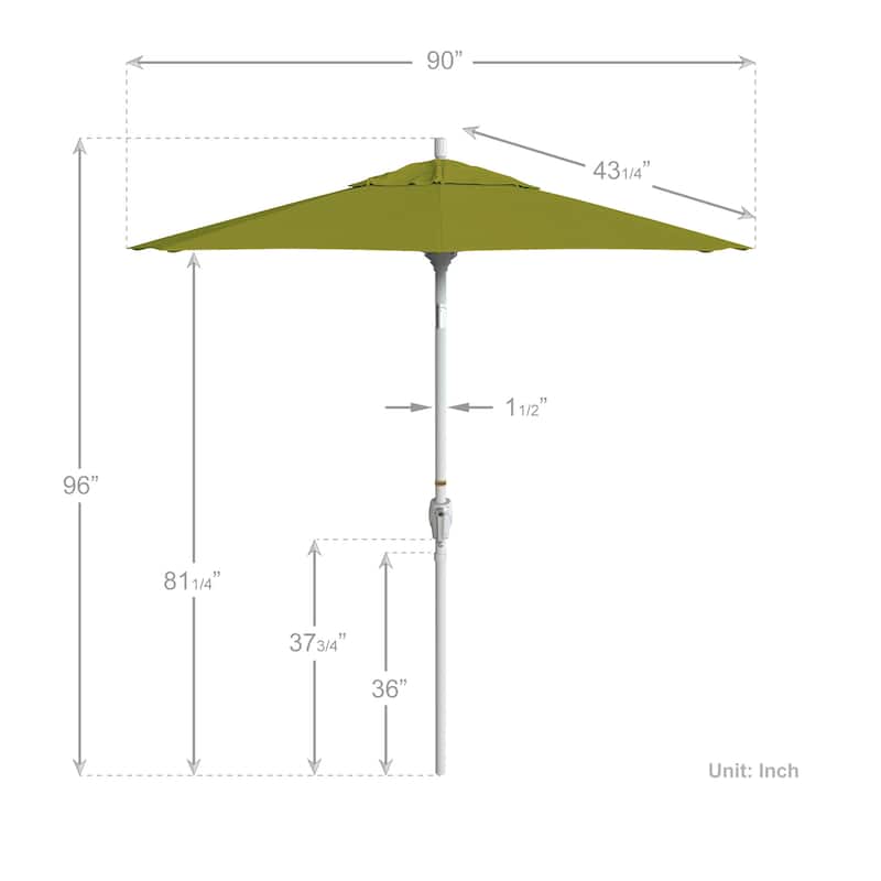 Pompano 7.5-foot Crank Lift Round Patio Umbrella by Havenside Home