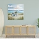 preview thumbnail 9 of 8, Stupell Charming Blue Bicycle Floral Bouquet Distant Beach Sailboats Canvas Wall Art