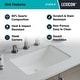 preview thumbnail 5 of 4, Lexicon Platinum V214 Quartz Composite Rectangle Vanity Sink - Galaxy White