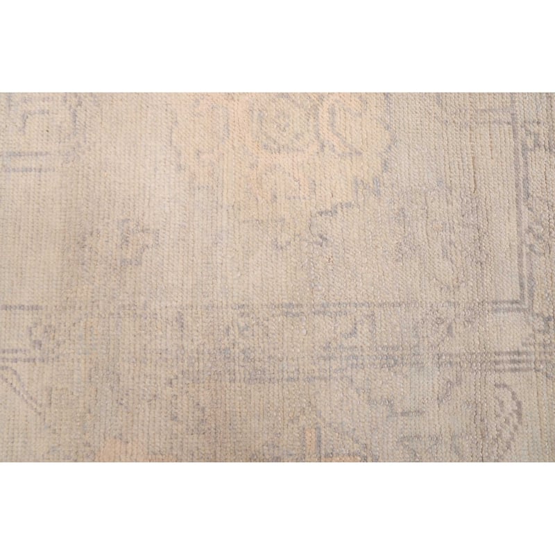 ECARPETGALLERY Hand-knotted Modern Oushak Sage Wool Rug - 8'1 x 9'10