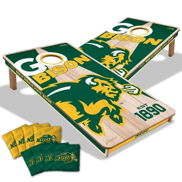 slide 2 of 6, North Dakota State Bison NCAA 2x4 Cornhole Board Set Include Carrying Case
