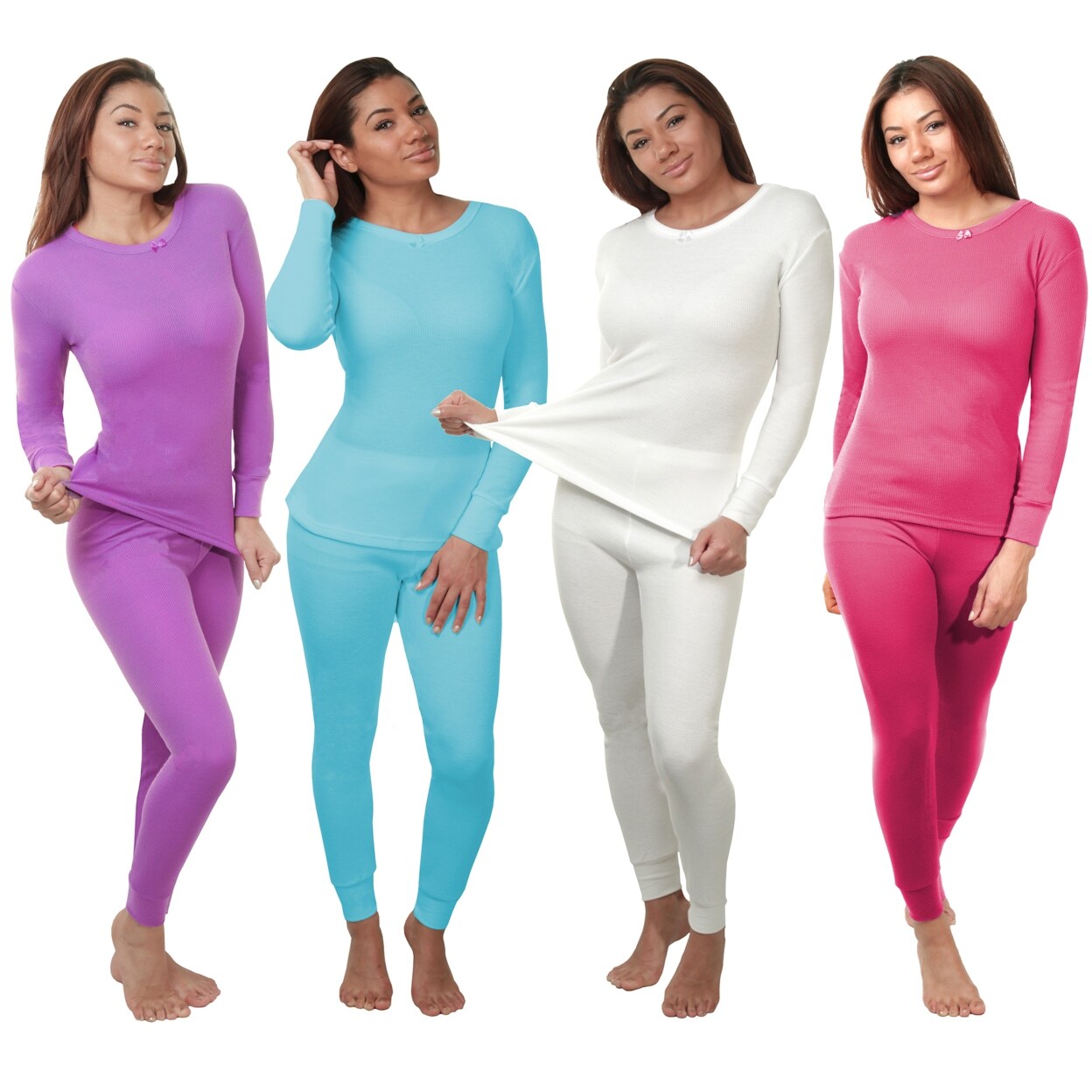 100 percent cotton thermals women's