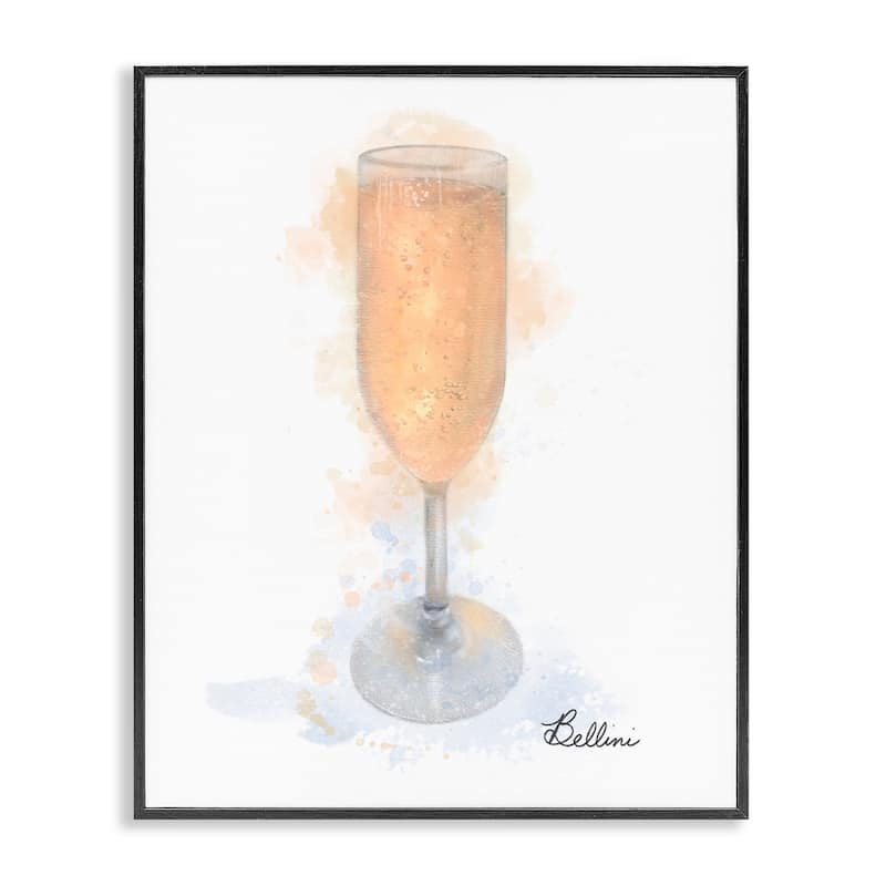 Stupell Gleaming Bellini Glass Framed Giclee Art Design By Matthew Piotrowicz - 24 x 30 - Black