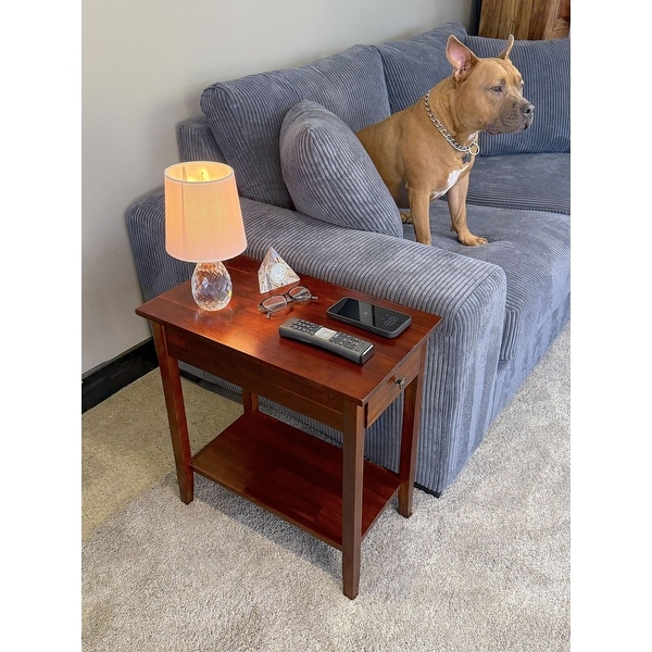 Fairway Avenue Home Solid Acacia Recliner End Table - On Sale