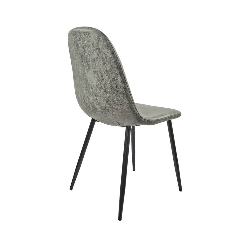 Modern Accent Chairs with Black Metal Legs for Dining Room (Set of 4)