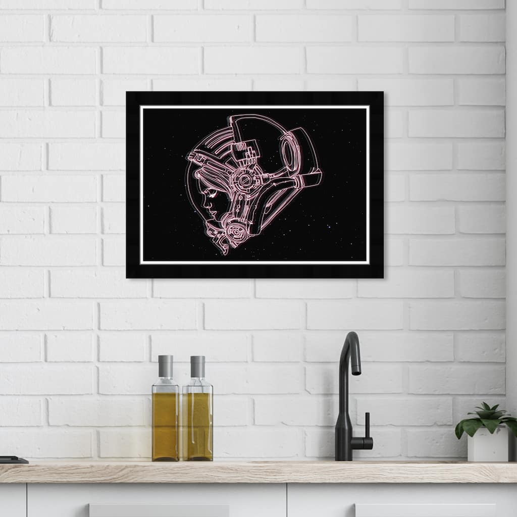 Wynwood Studio Prints Fashion and Glam Celestial Pink and Neon Pink Modern & Contemporary Wall Art Canvas Print