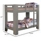 preview thumbnail 6 of 4, Sumo Twin Over Twin Bunk Bed, Gray Solid Wood Frame, Guard Rails