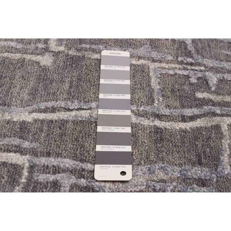 ECARPETGALLERY Hand-knotted Heritage Dark Grey Silk, Wool Rug - 5'3 x 7'8