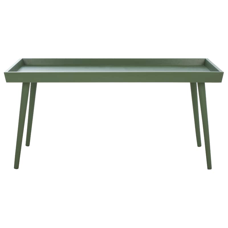 SAFAVIEH Parlee Antique White Coffee Table with Tray - 41.8" x 21.8" x 19" - 42"W x 22"D x 19"H