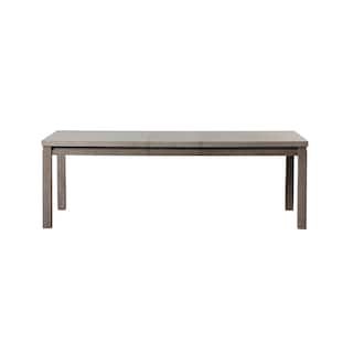 Furniture of America Cruz Transitoinal Grey 90-inch Solid Wood Expandable Dining Table