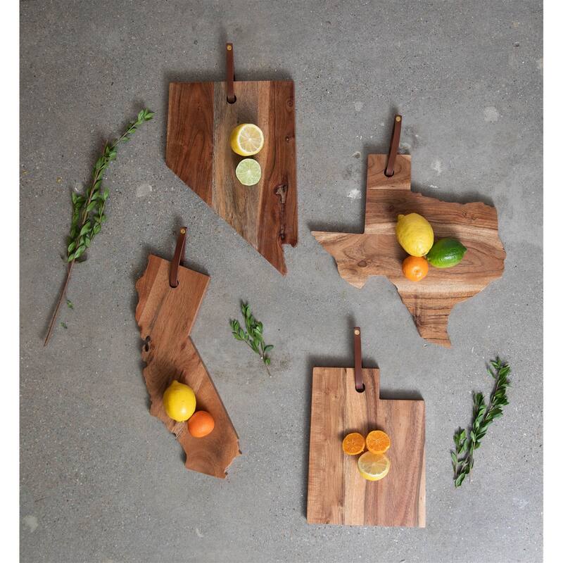Acacia Wood "Utah" Cutting Board - A - Natural