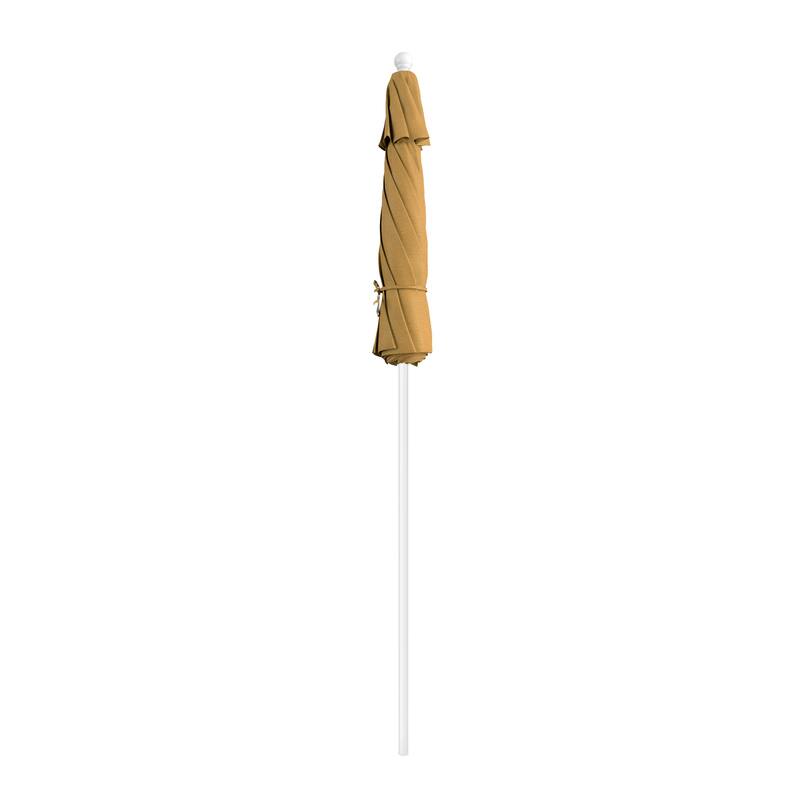 California Umbrella 75' Venture Series Patio Umbrella, White Aluminum Pole Fiberglass Ribs Push Lift Sunbrella