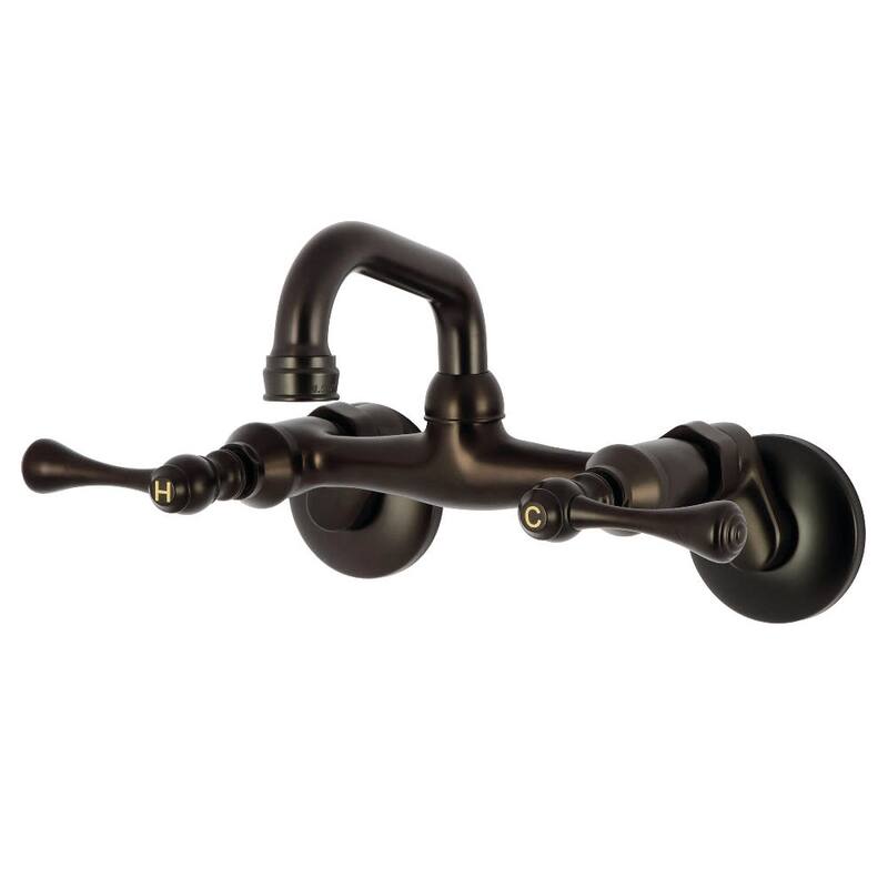 Kingston Brass KS312 Kingston 1.8 GPM Wall Mounted Bridge Bar Faucet