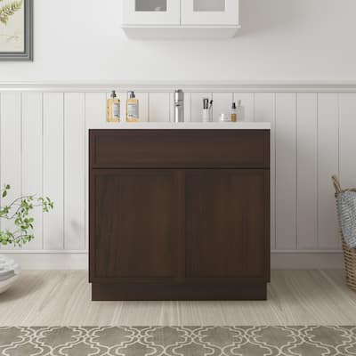 Vanity Art 36" Freestanding Single Base Storage Cabinet with Soft Close Doors