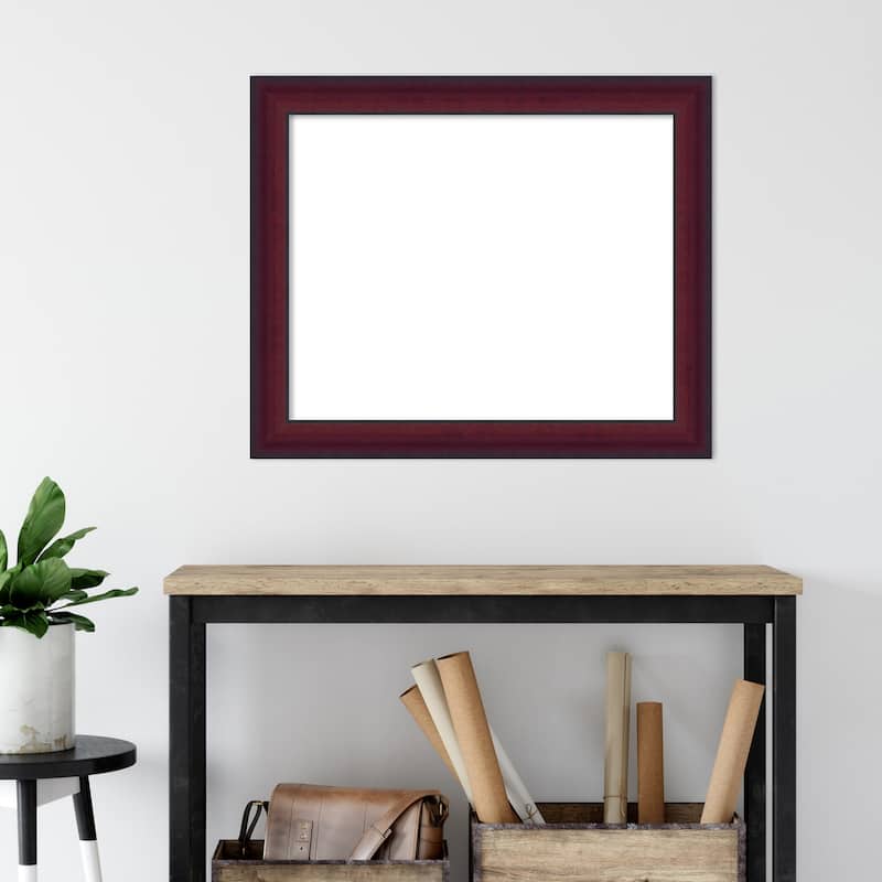 Amanti Art Canterbury Cherry Framed Dry Erase Magnetic Board