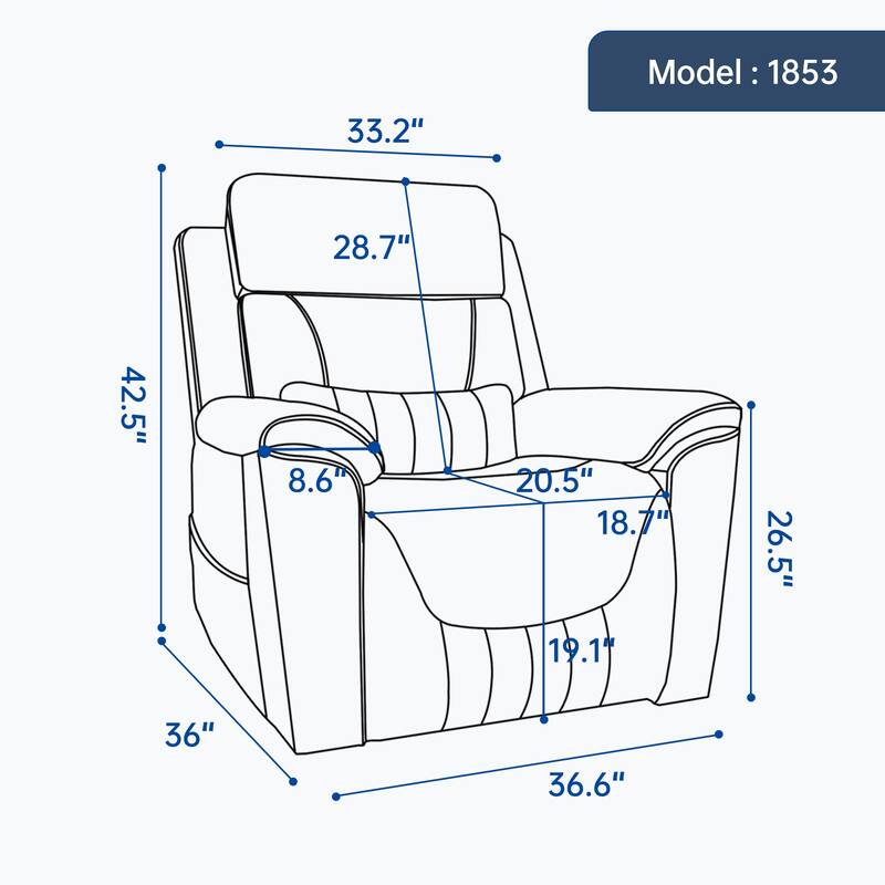 350 Lbs Leatherair Power Lift Recliner Chair,Heavy Duty Motion Mechanism With 8-Point Vibration Massage And Lumbar Heating