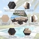 preview thumbnail 78 of 99, Outdoor Patio Furniture Set, All Weather PE Wicker Sectional Conversion Sofa set with Firepit(Optional)