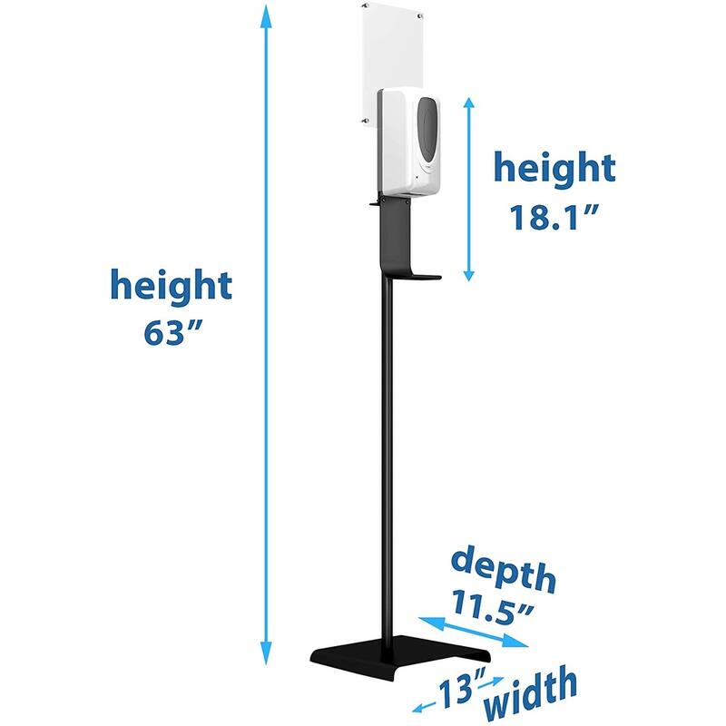 iTouchless Sensor Sanitizer Dispenser with Floor Stand and Sign Board, 1000ml Capacity - N/A