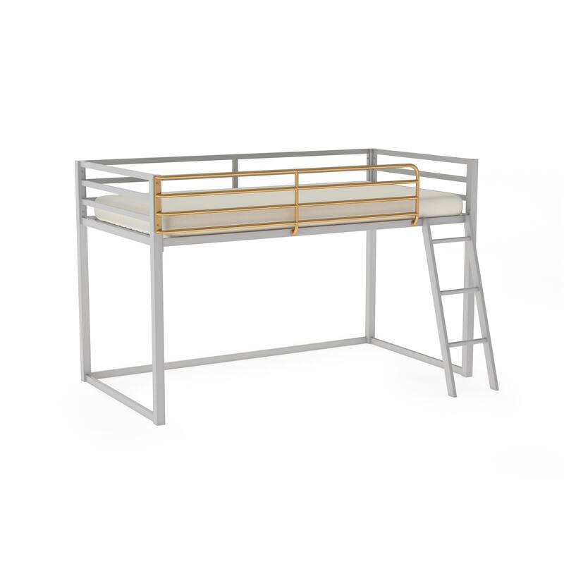 Little Seeds Monarch Hill Haven Twin Size Metal Junior Loft Bed