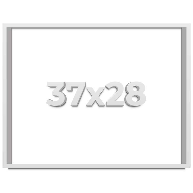 37x28 Shadow Box Frame White 1 Real Wood