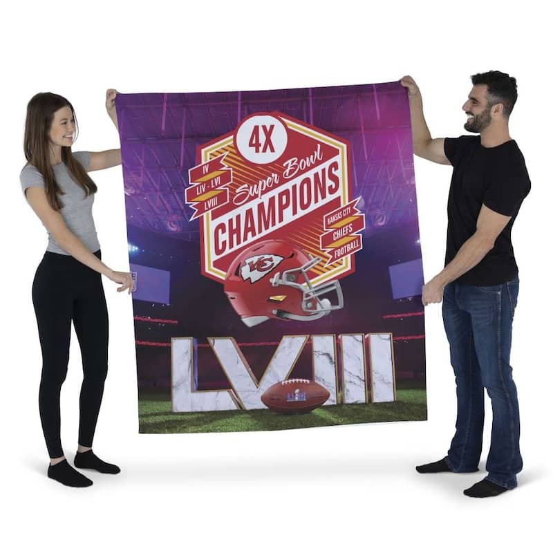 NFL Kansas City Chiefs SB58 Re Take Multi Champs Wall Hanging - 34"x40"