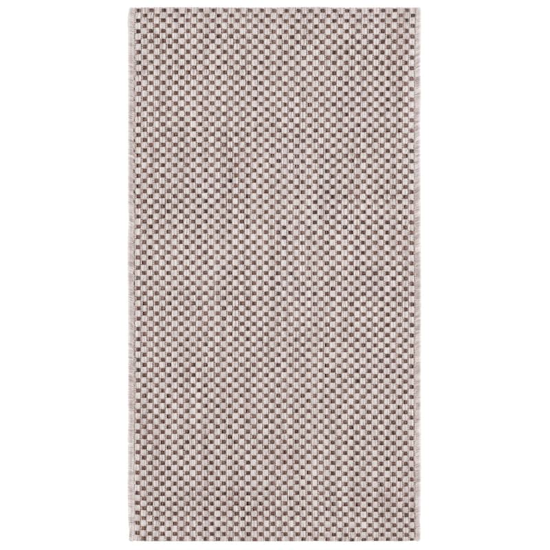SAFAVIEH Courtyard Begajeta Indoor/Outdoor Waterproof Patio Backyard Rug. - 2'3" x 5' - Beige/Brown