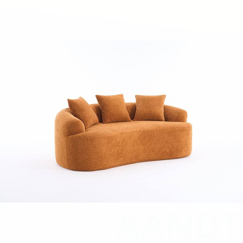 Chenille Fabric Loveseat Sofa