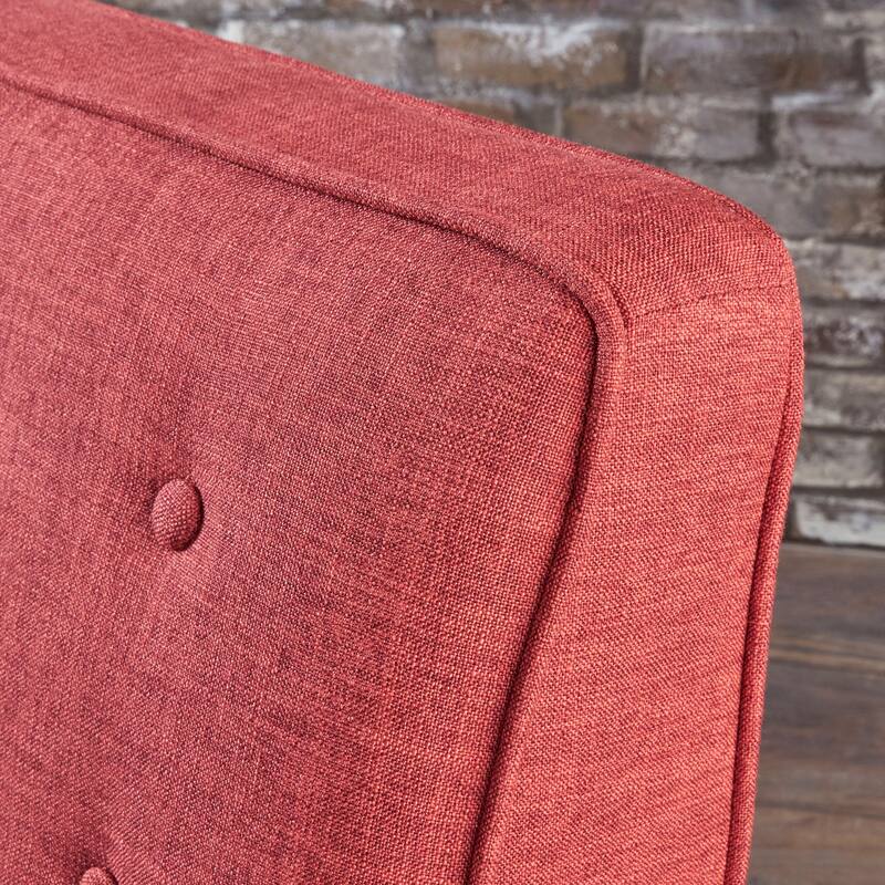 Roomfitters Push-Back Recliner Chair with Button Tufting and Tapered Wood Legs, Lounge Accent Chair for Living Room