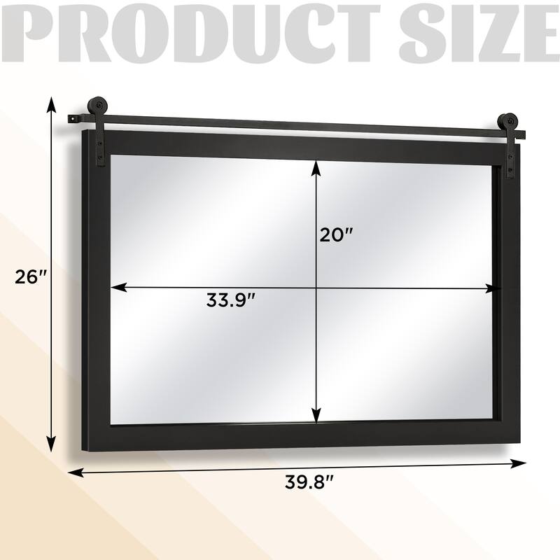Rectangle Wood Framed Decorative Wall Mirror