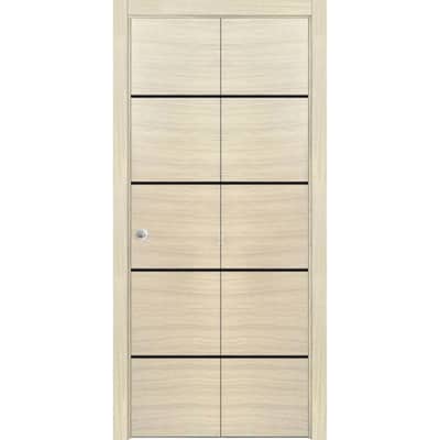 Bi-fold Doors 56 x 80 Planum 0015 Natural Veneer with Sturdy Tracks