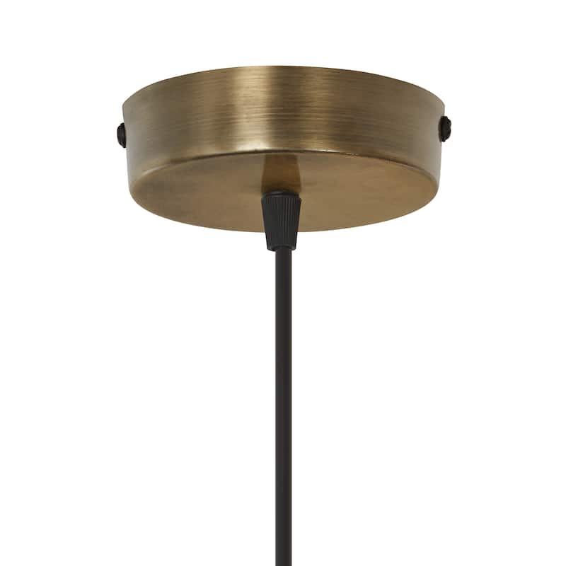 Cristobal River of Goods Amber Glass Pendant Light with Jute Cord Cover - 8.5" x 8.5" x 45/74.5"
